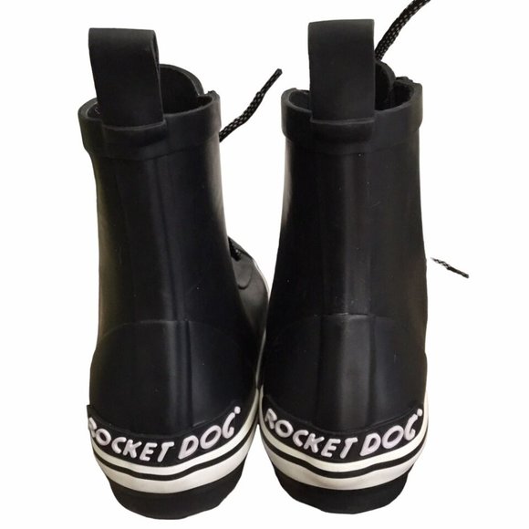 Rocket Dog Shoes Rocket Dog Rainy Womens Black Rubber Rain Laceup